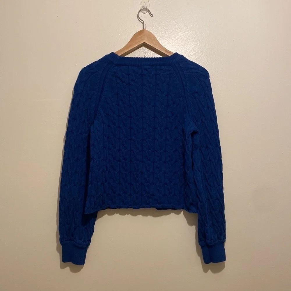 J. Crew Blue Cable Knit Women's Sweater. Size S . Style AY824